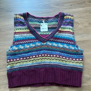 Free People Multicolor Knit Tank Top